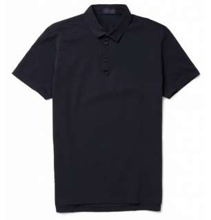 Lanvin Grosgrain Collar Cotton Piqué Polo Shirt  MR PORTER