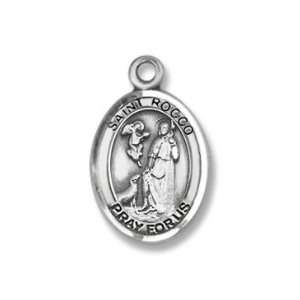 St. Rocco Small Sterling Silver Medal