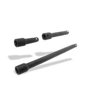  3 Pc 1/2 Inch Impact Extension Bar Set 3, 6, and 8 Inch 