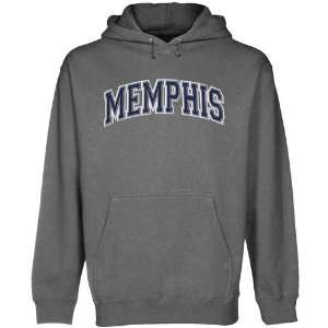 NCAA Memphis Tigers Gunmetal Arch Applique Midweight Pullover Hoody 