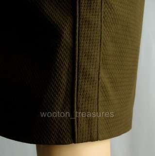 Nanette Lepore Smitten Skirt Army Green 10 $275 NWT  