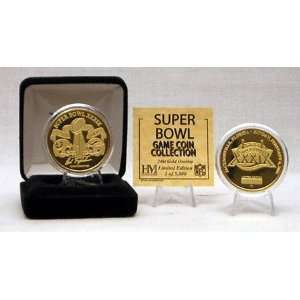  Super Bowl XXXIX Steelers vs. Eagles 24KT Gold Flip Coin 