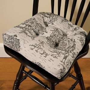  Black Toile Chair Pad