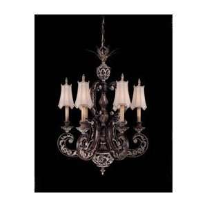   Light Single Tier Chandelier in Ravello Bronze wGold Highlights Home