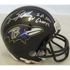 NEW Brandon Stokley SIGNED Ravens Mini Helmet  Sports 