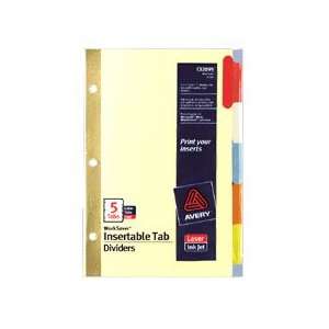 Avery Worksaver Standard Insertable Tabs Dividers 