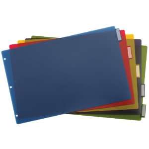 Cardinal Poly Insertable Dividers, 5 Tab, 11 x 17 Inches, Multi Color 