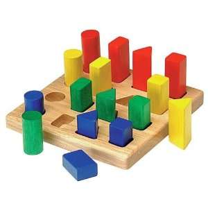  Plantoys Geometrical Peg Sorting Board with Four Shapes 