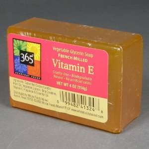  365 Brand Vitamin E Natural Glycerin Soap 4 oz, SP12 