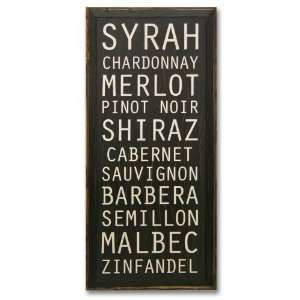    SaltBox Gifts SS36WINE Types Of Wine Sign Patio, Lawn & Garden