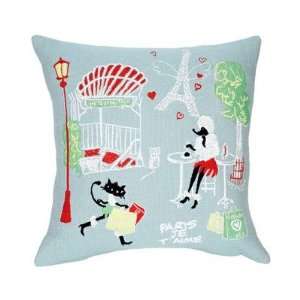 Love Paris Tapestry Pillow 