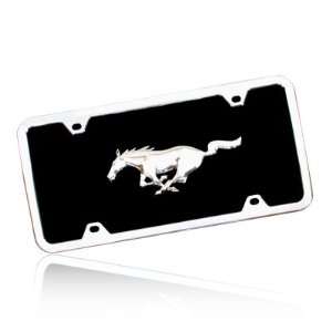  Ford Mustang Running Pony Black Acrylic License Plate Kit, Official 