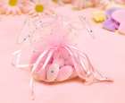 10 Elegant Pink Tulle Pouches  36 pieces   Baby Shower Favors 