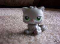 littlest pet shop LONG HAIRED GREY KITTY HARD TO FIND  