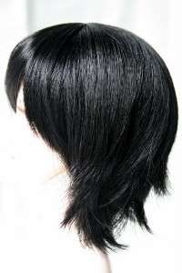 07# Black Short Straight Wig 1/3 SD DZ LUTS BJD Dollfie 8 9  