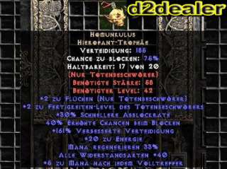 Diablo 2 II NON LADDER Homunkulus Homunculus Necro D2  