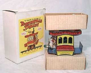   POWERED TIN LITHO TOONERVILLE TROLLEY + STATION & CHARACTERS  
