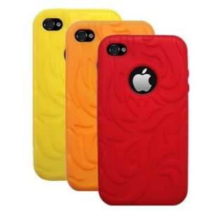   Covers for AT&T Apple iPhone 4 / 4G   Yellow, Orange, Red Cell Phones