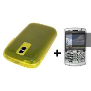  Dot  Clear Yellow Soft Rubberized Plastic Skin Case Cover 