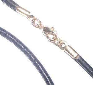   LEATHER ROUND CORD NECKLACE GP ALL SIZES 12   36 INCH 31CM   90CM