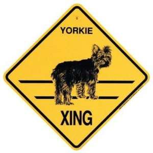  Xing Sign Yorkie Short Coat Plastic 10.5 x 10.5 inches 