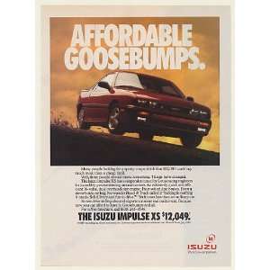  1991 Isuzu Impulse XS Affordable Goosebumps Print Ad 