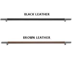   Black Leather Cabinet Hardware 17 C/C Zanzibar Leather Appliance Pull