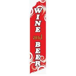 5ft Wine and Beer Feather Banner Flag Set   INCLUDES 15FT POLE KIT 