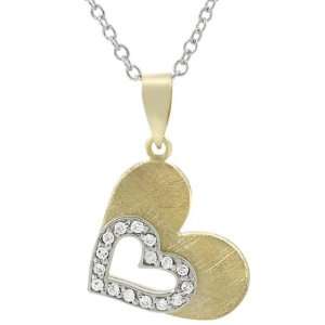  Sterling Silver Vermeil Hearts Necklace Jewelry