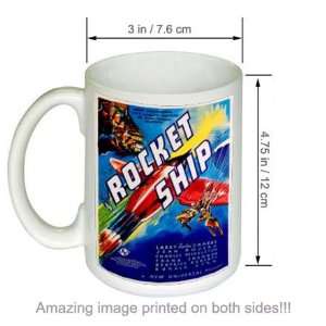 Rocket Ship Vintage Movie COFFEE MUG