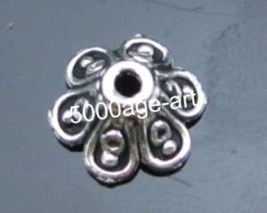 100Pcs Tibetan Silver Flowers Saucer Spacer Beads T11  