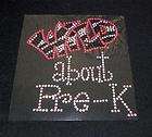 Wild About Pre K Rhinestone Iron On Transfer Bling