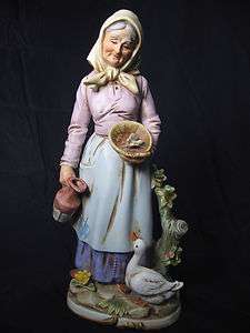Homco 8816 old woman farmer figurine Rare  