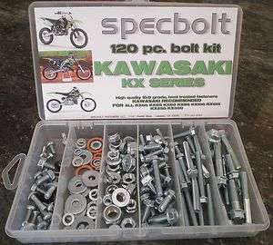 Specbolt Kawasaki KX 120 piece Bolt Kit 60 65 80 85 100 125 250 500 