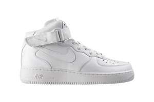 New Mens Nike Air Force One 1 Mid AF1 315123 111 White/White Sneakers 