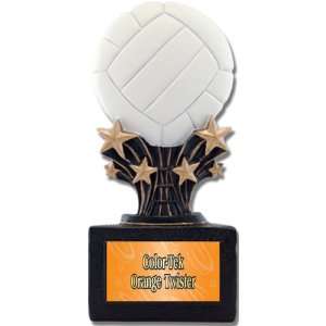  Shooting Star 6 Custom Volleyball Resin Trophies ORANGE 