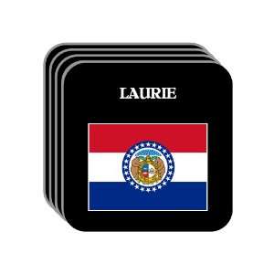 US State Flag   LAURIE, Missouri (MO) Set of 4 Mini Mousepad Coasters