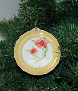 Vintage, Antique Looking Plate Christmas Ornament  
