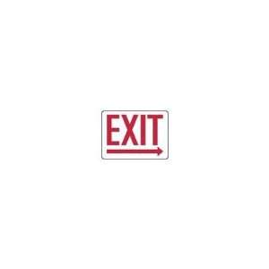   White Aluminum Value Exit Sign Exit With Right Arrow