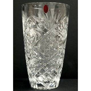  Genuine Hand Cut Lead Crystal Vase Footed   Approx. 10 1 