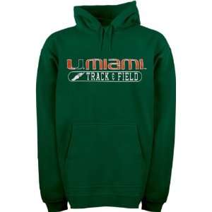  Miami Hurricanes Youth Green Track & Field Hooded 
