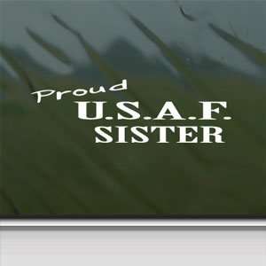  US Air Force SISTER White Sticker Military Laptop Vinyl 
