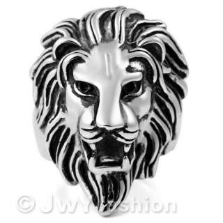 STUNNING MENS Lion Stainless Steel Ring ve180 Size 8 12  