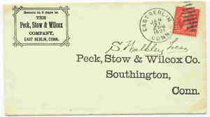 Peck, Stow & Wilcox Company Advertising Cover East Berl  