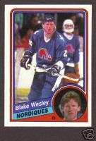 1984 85 OPC Hockey Blake Wesley #294 Nordiques NM/MT  