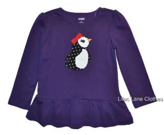   Winter Penguin Velour Hoodie Dress Black Purple Red U Pick NWT  