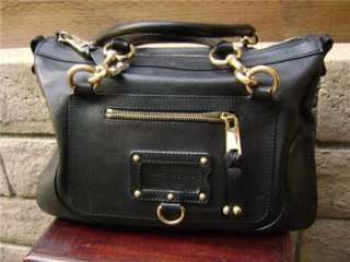   SATCHEL BAG LARGE SIZE BLACK LEATHER DOCTOR STYLE RETIRED WOW  