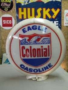 Old Colonial Gasoline Gas Pump Globe Capco W/ Eagle Graphics Motor 
