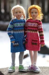   & DETAILED Fair Isle and Cabled Dress Knitting Pattern for 14 Lark