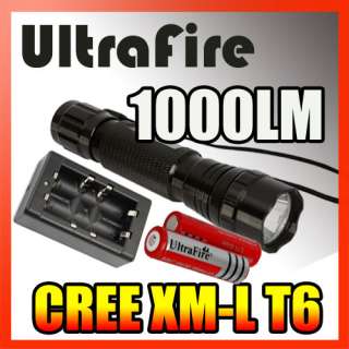 UltraFire WF 501B CREE XM L T6 LED 1000lm Lumen 5 Mode Flashlight 